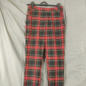 Zara plaid tapered  pant NWT